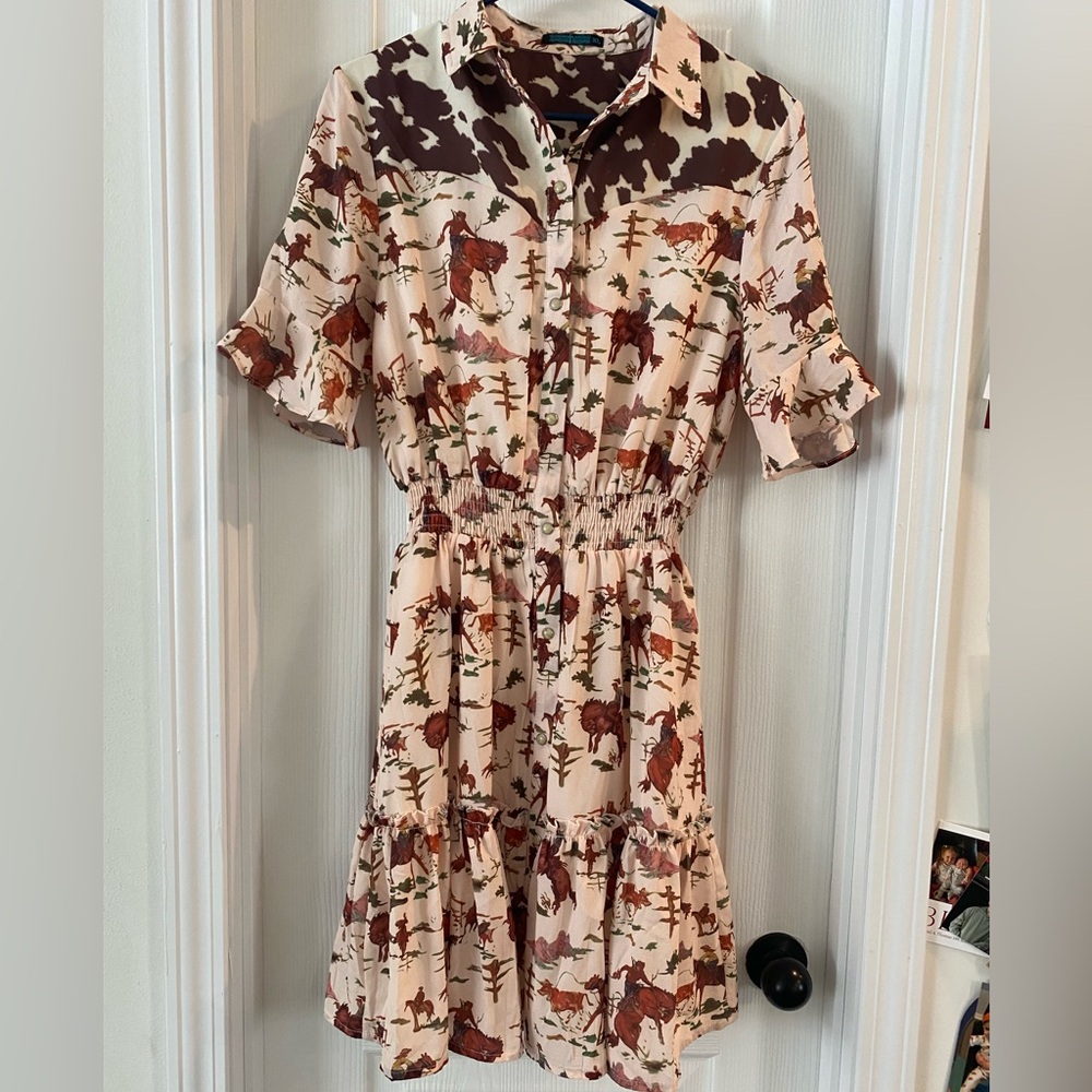 Western prairie ruffle dress